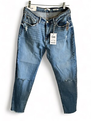 #ad Kensie Jeans Women#x27;s The Effortless Skinny Crop Jeans 10W X 30L $21.00