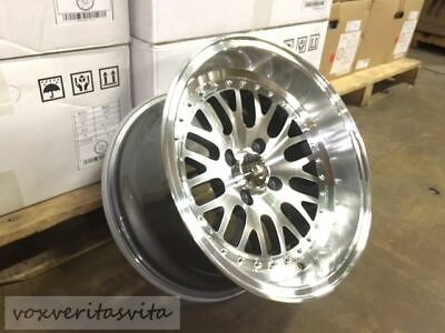 #ad 15quot; LM20 STYLE WHEELS RIMS AGGRESSIVE FITMENT 15X8 0 OFFSET 4X100 POLISHED LIP $458.94