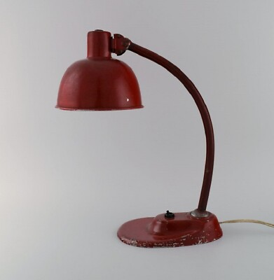 #ad Adjustable work lamp in original red lacquer. Industrial design mid 20th C. $300.00