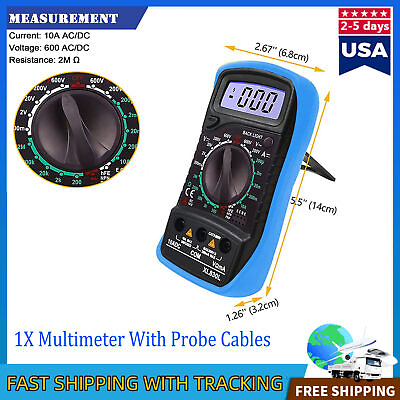 #ad Digital Multimeter AC DC Voltmeter Ammeter Ohmmeter Volt Tester Meter XL830L $10.99