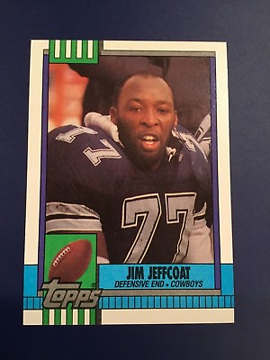 #ad 1990 Topps #491 JIM JEFFCOAT Dallas Cowboys Arizona State Pack Fresh QTY Look $1.00