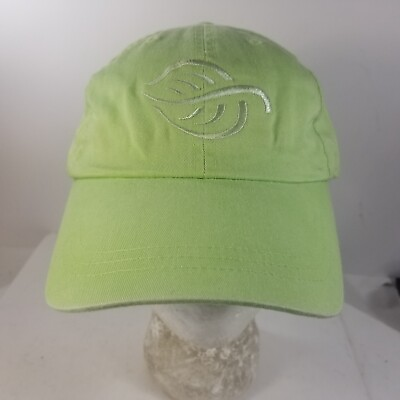 #ad Leaf Hat Cap Green Strapback Hat Adjustable Vintage Leather Strap $14.99