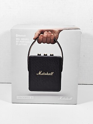 #ad Marshall Stockwell II Portable Rechargeable Bluetooth Speaker Black amp; Brass $135.00