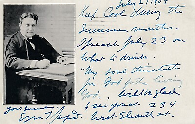 #ad Vintage Postcard MAN AT DESK WRITING UNDIVIDED BACAK POSTED 1905 $3.00