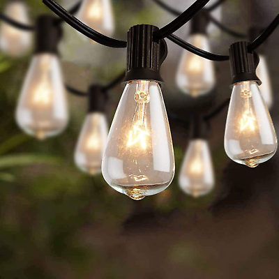 #ad 20Ft Outdoor String LightsEdison Bulb String Lights with 22 Clear Edison Bulbs $36.99
