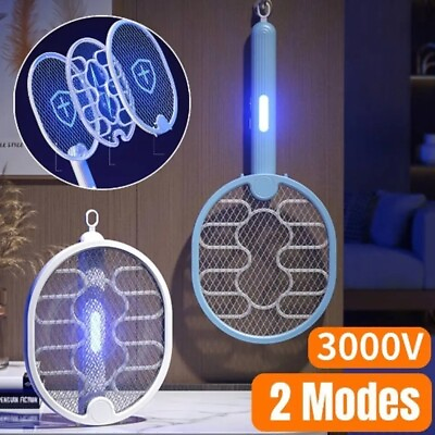 #ad Fly Swatter Mosquito Killer Lamp Charging Foldable Insect Fly Swatter Handheld $9.99