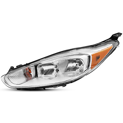 #ad Headlight Driver Left Side For 2014 2019 Ford Fiesta Chrome W Amber 14 19 $88.99