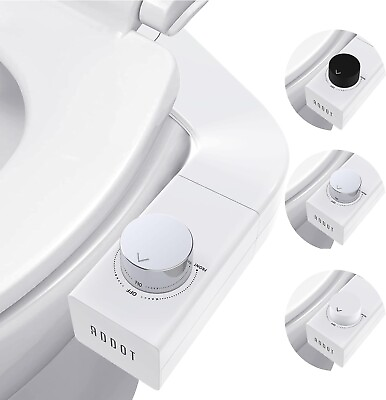 #ad Ultra Slim Toilet Bidet Dual Nozzle Left and Right Convertible 3 color knobs $21.99