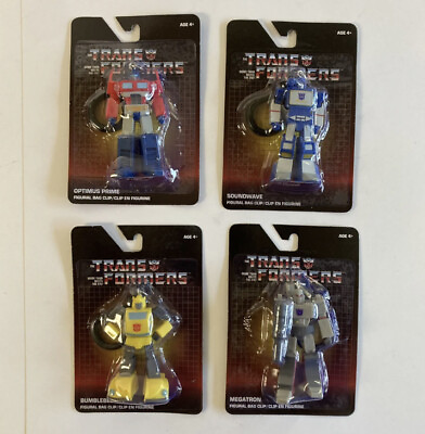 #ad Transformers Figures complete set of 4 Keychain Bag Clips Brand New amp; Sealed $15.00