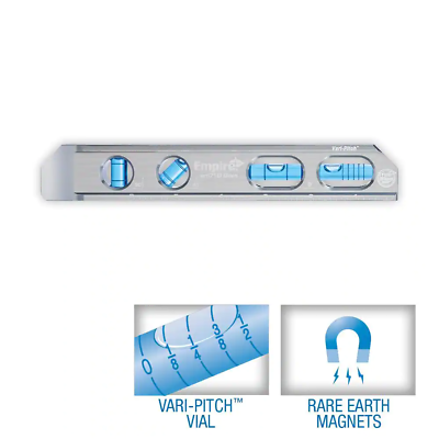#ad NEW Empire Magnetic Aluminum Billet Torpedo Level 8quot; Measuring Hand Tool Blue $26.70