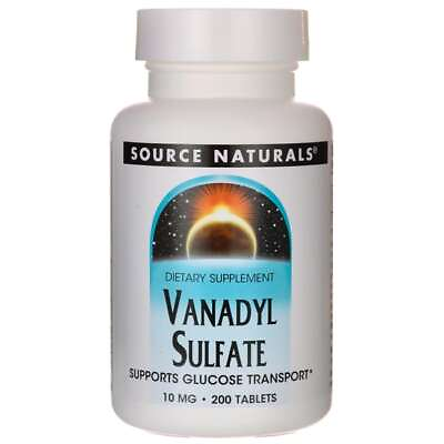 #ad Source Naturals Vanadyl Sulfate 10 mg 200 Tabs $18.99