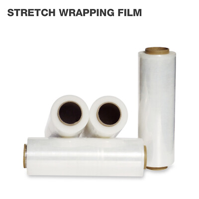 #ad 18quot; x 1500FT 100 Gauge Pallet Wrap Stretch Films Shrink Hand Wrap 2 4 Rolls $52.98