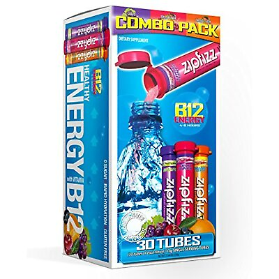 #ad Zipfizz Healthy Energy Drink Mix Hydration with B12 and Multi Vitamins Variety $47.20