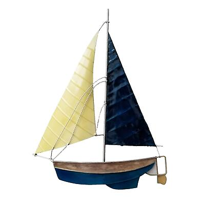 #ad Eangee Home Design Sailboat Wall Decor White And Blue 9 Inches Length x 1 Inc... $41.77