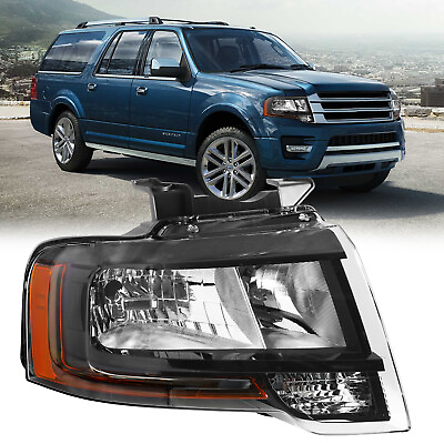 #ad For 2015 2017 Ford Expedition Black With Complex Reflect Right Side Headlight RH $267.99