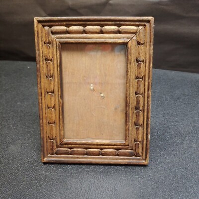 #ad Vintage Wooden Handmade Tabletop Freestanding 4x6 Picture Frame $9.95
