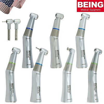 #ad US BEING Dental Low Speed Fiber Optic Contra Angle Handpiece E Type Fit NSK KAVO $144.49
