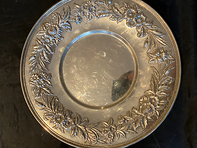#ad KIRK REPOUSSE STERLING SILVER 10quot; WIDTH NOT MONOGRAMMED USE FOR SERVING OR OTHER $595.00