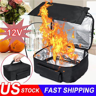 #ad 12V Portable Electric Heating Lunch Box Food Warmer Mini Microwave Oven for Car $20.99