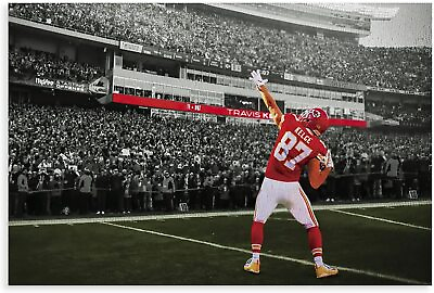 #ad Travis Kelce Poster Prints For Wall America Football Posters Chief Canvas Print $14.90