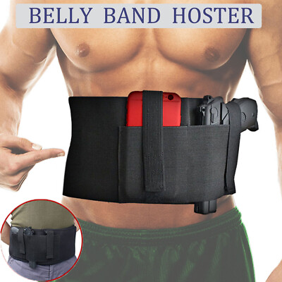 #ad Tactical Belly Band Holster Concealed Hidden Carry Pistol Hand Gun Waist Belt $9.99
