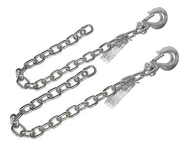 #ad Trailer Safety Chains 5 16quot; x 27quot; inches Tagged Corrosion Resistant Tow 1 Pair $18.97