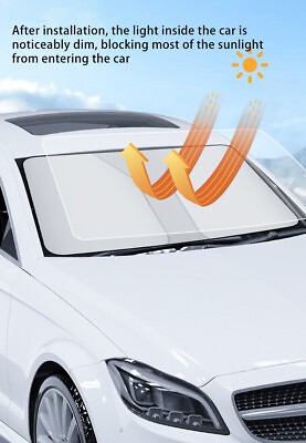 #ad Car Shield Cover Visor UV Block Rear Front Windshield Window Sun Shade $9.96