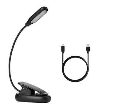 #ad LED Reading Book Light With Flexible Clip USB Rechargeable Lamps For Reader US $11.99