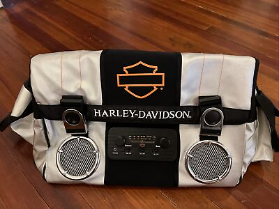 #ad Harley Davidson Insulated Portable Silver Cooler 32 Qt. Radio $25.00