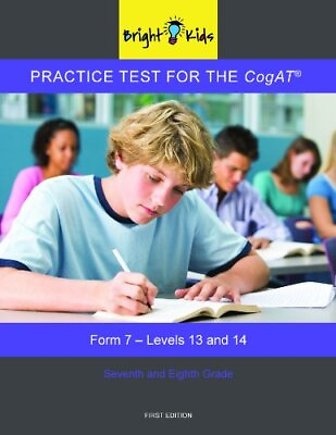 #ad Practice Test for the CogAT Levels 13 14 Form 7 Paperback Bright Kids NYC $56.36