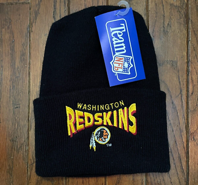 #ad Vintage 90s Washington Redskins Winter Knit Hat Football Beanie Commanders $12.95