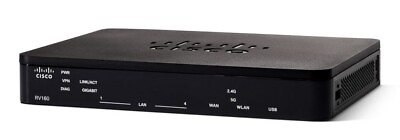 #ad Cisco RV160 VPN Router 4 Gigabit Ethernet Ports RV160 K9 AR $80.00