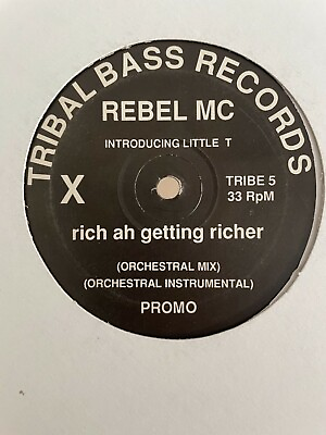 #ad Rebel MC amp; Little T – Rich Ah Getting Richer 12” Old Skool Hardcore Vinyl 1992 GBP 25.00