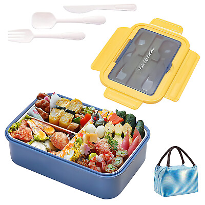 #ad Adult Bento Box Lunch Box Large Bento Box Japanese Lunch Box Kit With Bag amp; Uten $15.99