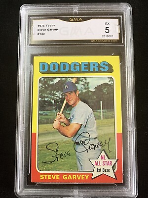 #ad 1975 Topps Steve Garvey #140 Dodgers GMA 5 EXCELLENT Vintage Fast Shipping $10.89