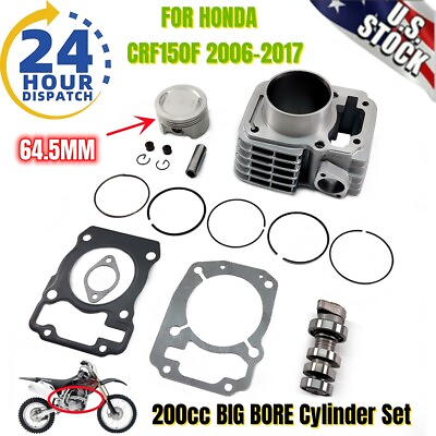 #ad For HONDA CRF150F CRF 150 F UPGRADE Camshaft 200cc BIG BORE Cylinder Piston Kit $81.99