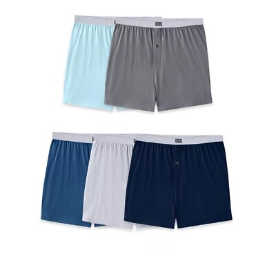 #ad Fruit of the Loom Men#x27;s Knit Boxers Colors May Vary 2 Pack or 5 Pack $50.99