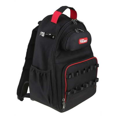 #ad Hyper Tough Black Tool Backpack Pockets and Loops Portable Tool Storage Base $27.64
