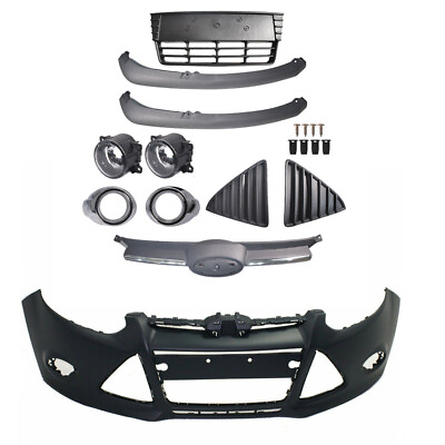 #ad For 2012 2014 Ford Focus Front Bumper Cover amp; Front Grille Fog Lights Assembly $162.69