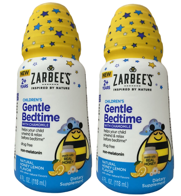 #ad 2x Zarbee#x27;s Gentle Bedtime Sleep Liquid Kids Melatonin Free Chamomile Hny Lemon $14.75