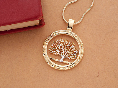 #ad Tree Of Life Pendant amp; Necklace United States 25 Cents 1quot; diameter # 720 $76.81