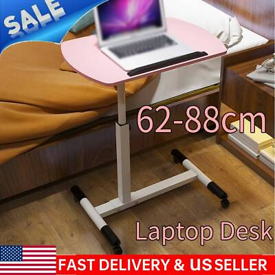 #ad Mobile Over Sofa Bed Side Table Laptop Computer Desk Height W Wheel $36.99