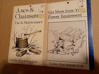 #ad Vintage Axes amp; Chainsaw Use amp; Maintenance W Free extra publication 2 books $6.95