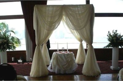 #ad Ivory Wedding drapes set of 2 panels 57quot; wide each x any length of your choice. $40.00