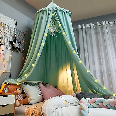 #ad Bed Canopy for Girls Dreamy Frills Ceiling Hanging Princess Canopy Bedroom D... $54.58