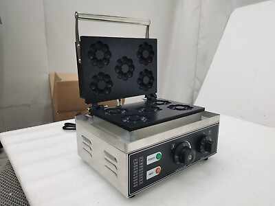 #ad Commercial Donut Machine Plum Flower 5 Holes Double Sided Heating Electric 110V $161.50