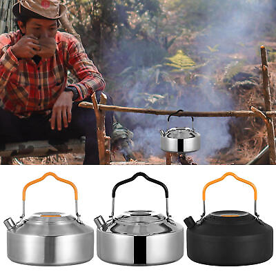 #ad Camping Kettle 1L Stainless Outdoor Kettle Portable Lightweight Camp $24.45