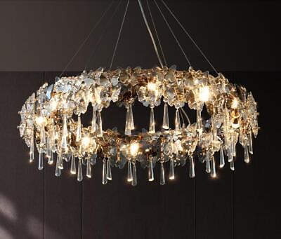 #ad Crystal Modern Led Ceiling Lights For Living Room Bedroom Dining Chandelier New $852.00