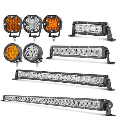#ad LED Work Light Bar Flood Spot Lights Driving Lamp Offroad Car Truck SUV 12V 24V $29.98