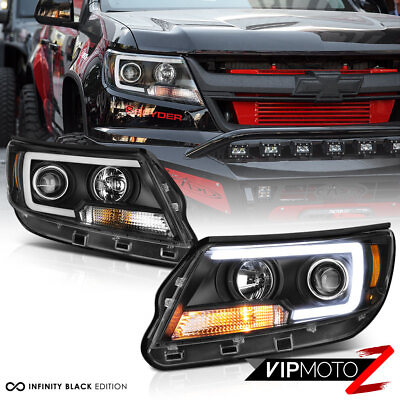 #ad For 15 22 Chevy Colorado Black Clear Projector Headlight LED Neon Tube DRL Lamp $255.95
